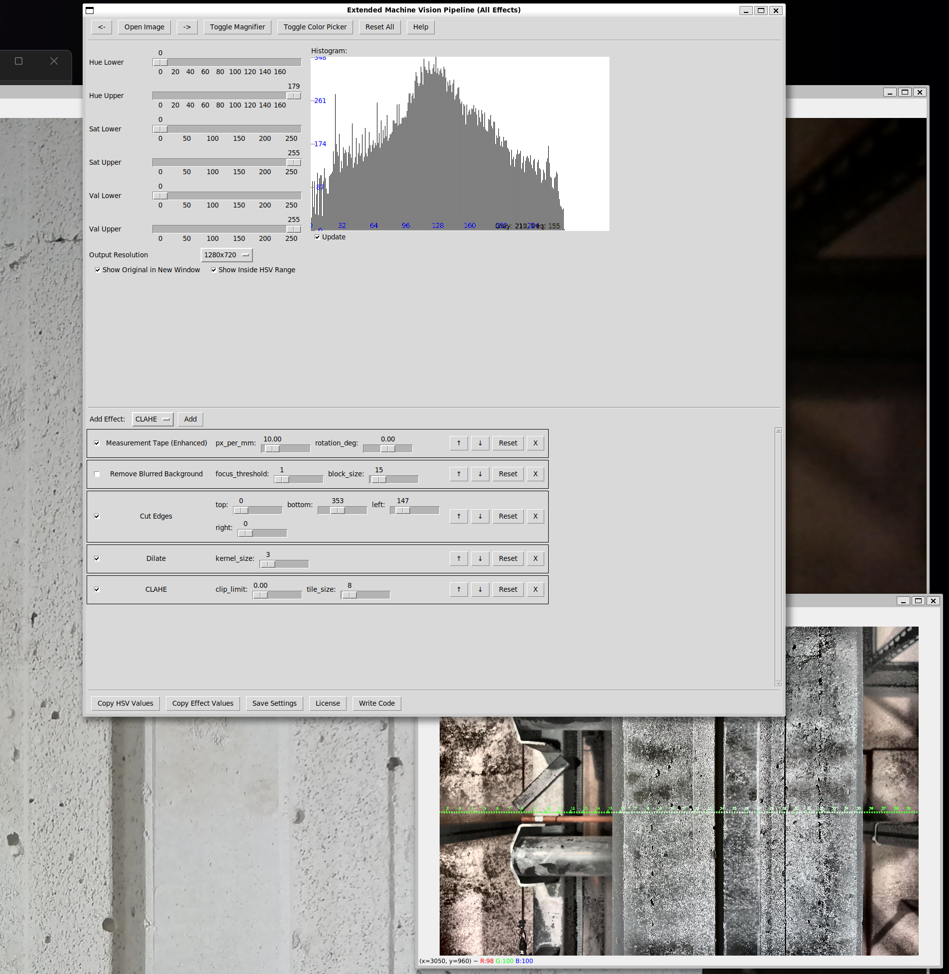 visioline machine vision tool